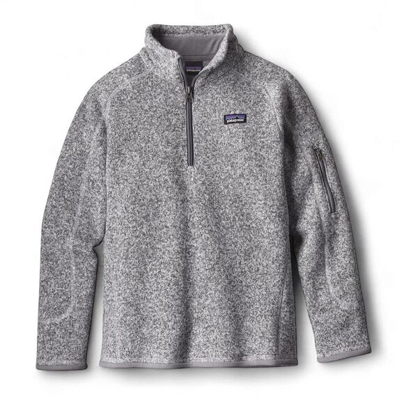 Patagonia Girls Better Sweater Fleece Jacket Size XL 1/4 Zip Birch White Hiking - Picture 2 of 13